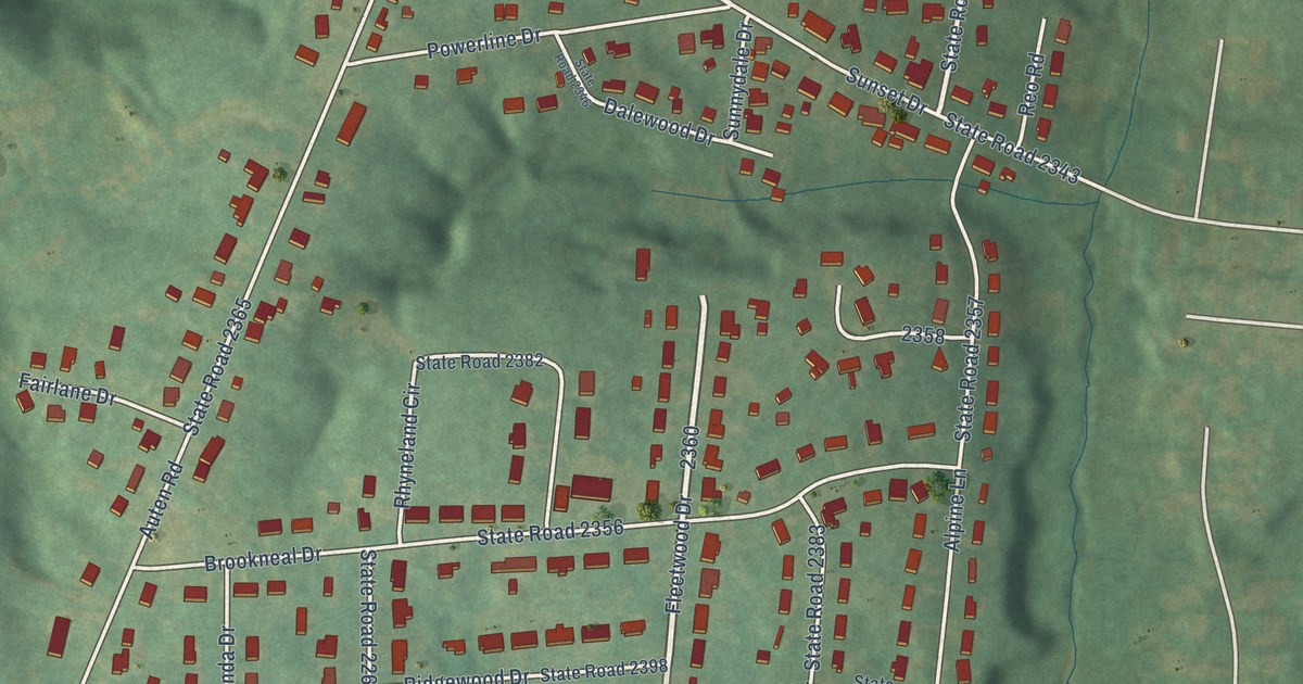Map of Springdale, North Carolina in 2026