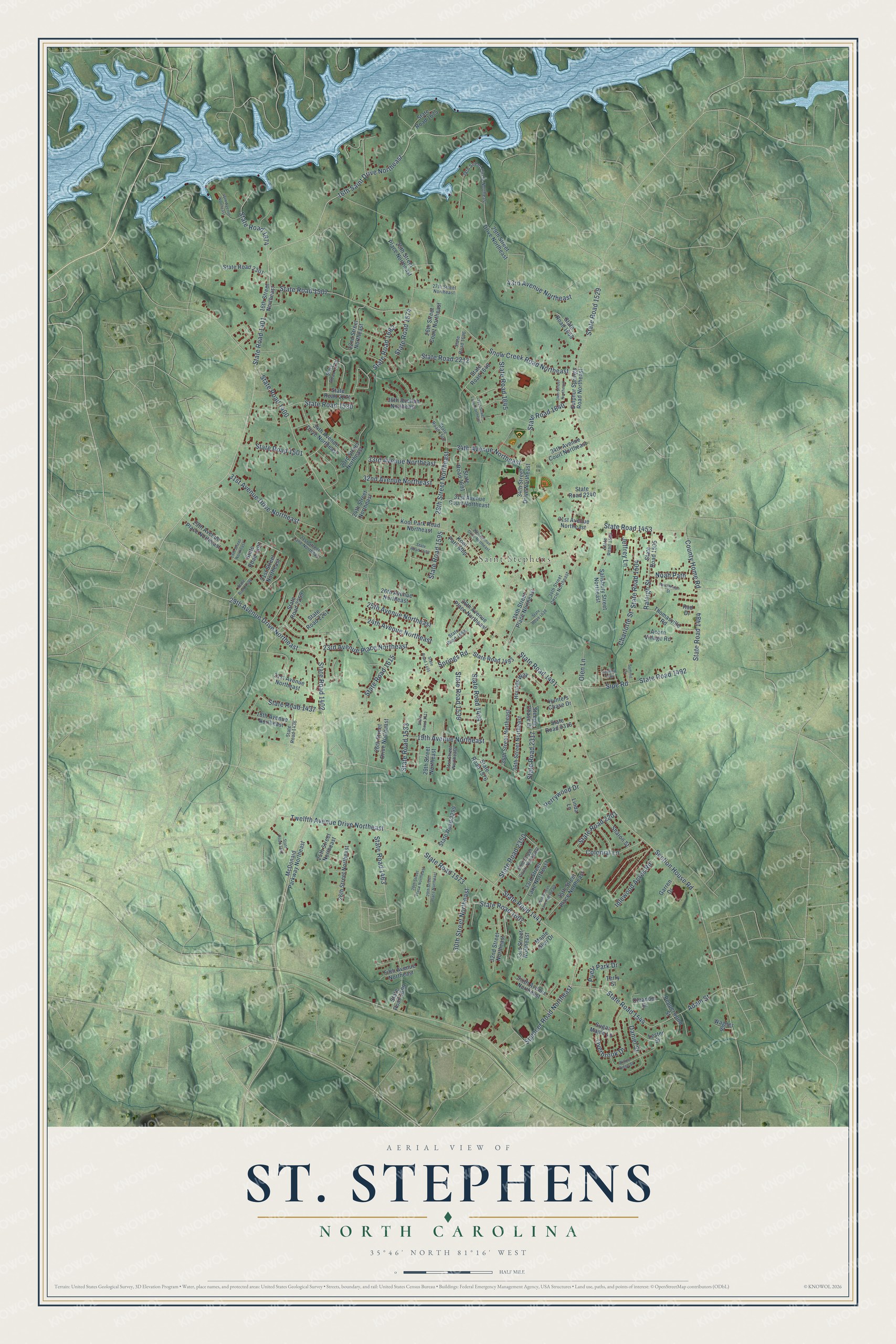 Watermarked full-map preview of St. Stephens, North Carolina