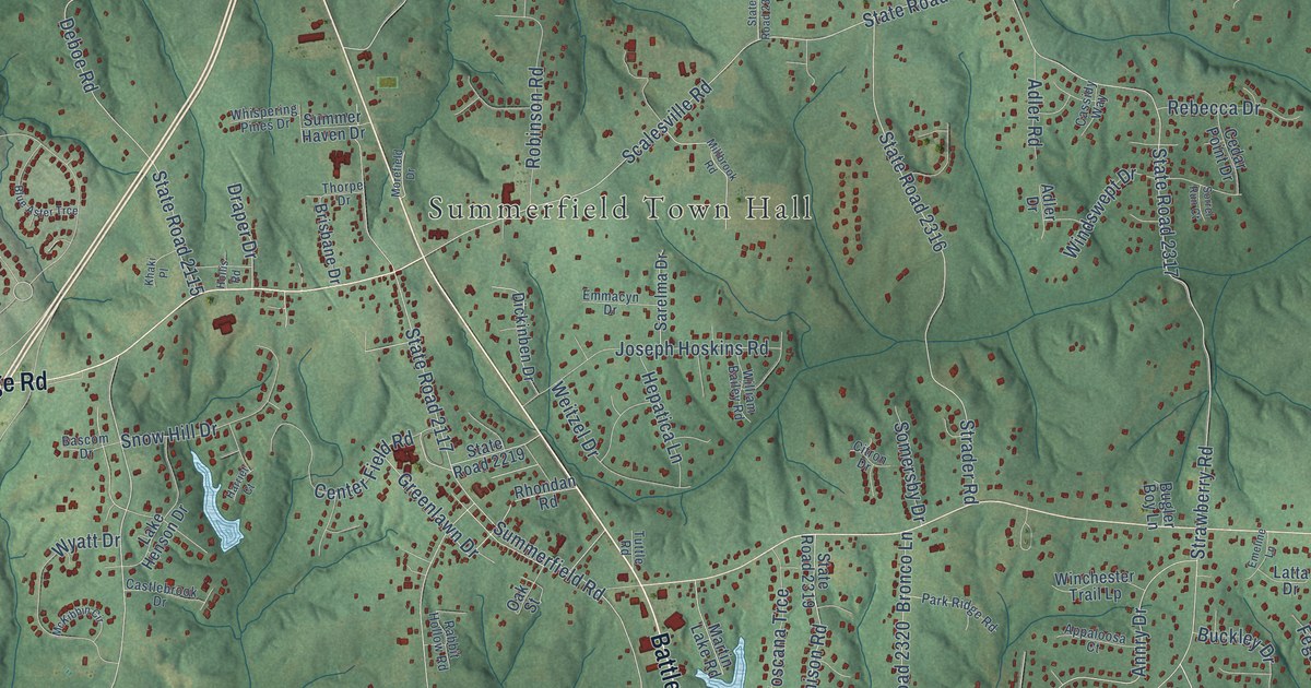 Map of Summerfield, North Carolina in 2026