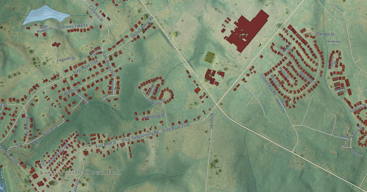 Map of Swepsonville, North Carolina in 2026