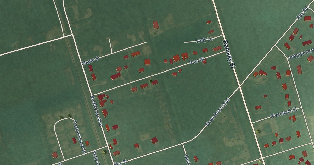 Map of Teachey, North Carolina in 2026