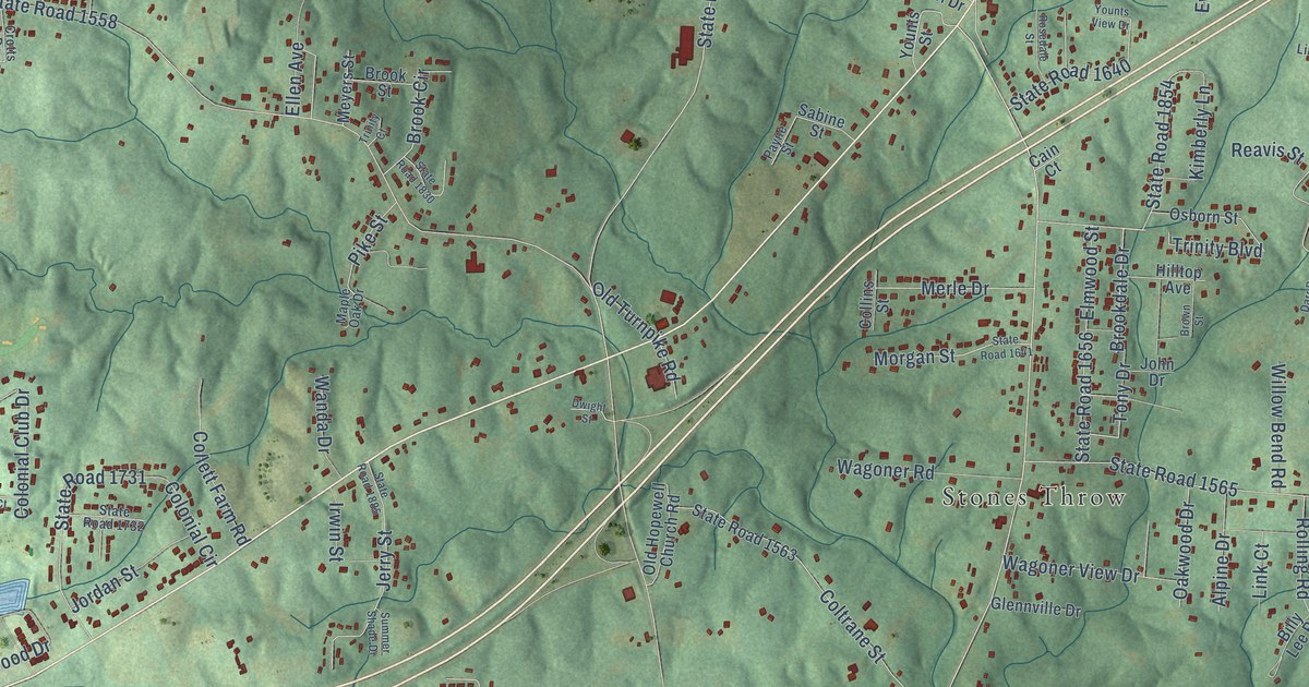 Map of Trinity, North Carolina in 2026
