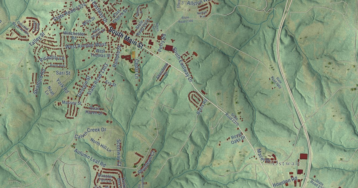 Map of Troutman, North Carolina in 2026