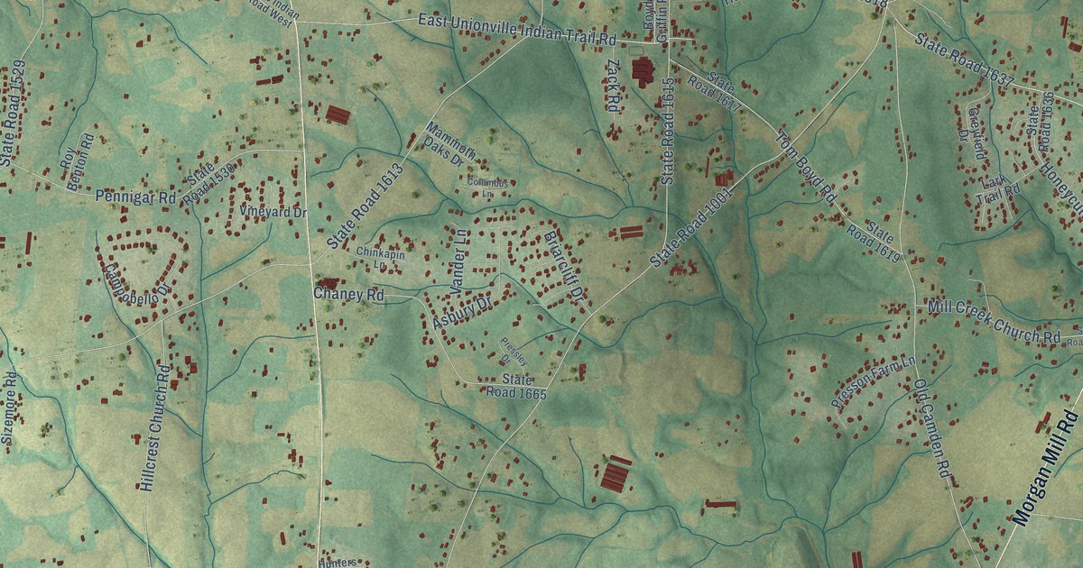 Map of Unionville, North Carolina in 2026