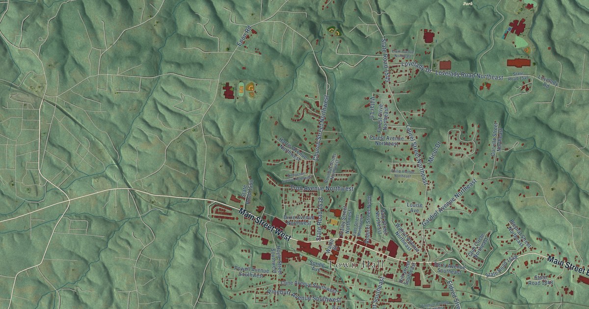 Map of Valdese, North Carolina in 2026