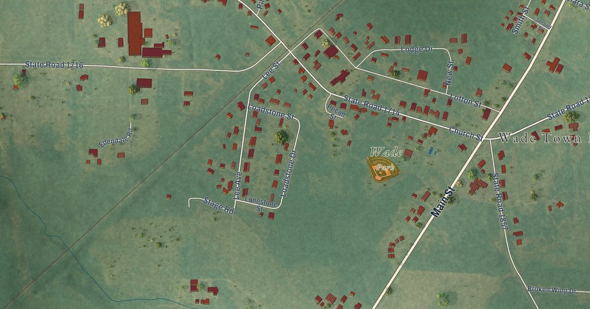 Map of Wade, North Carolina in 2026