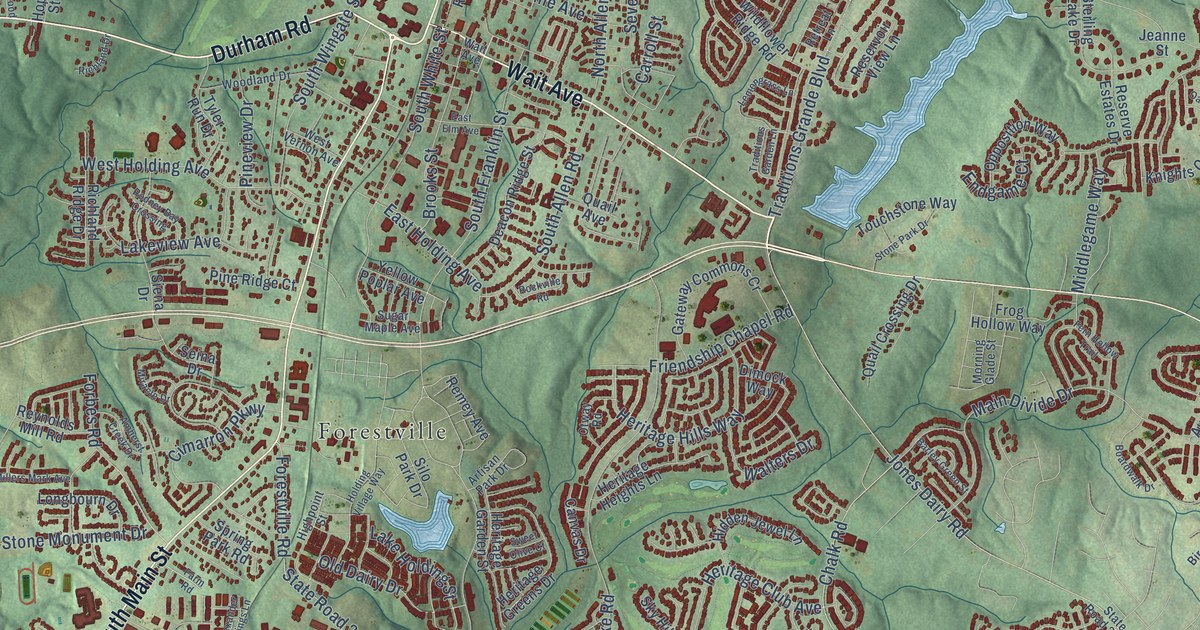 Map of Wake Forest, North Carolina in 2026