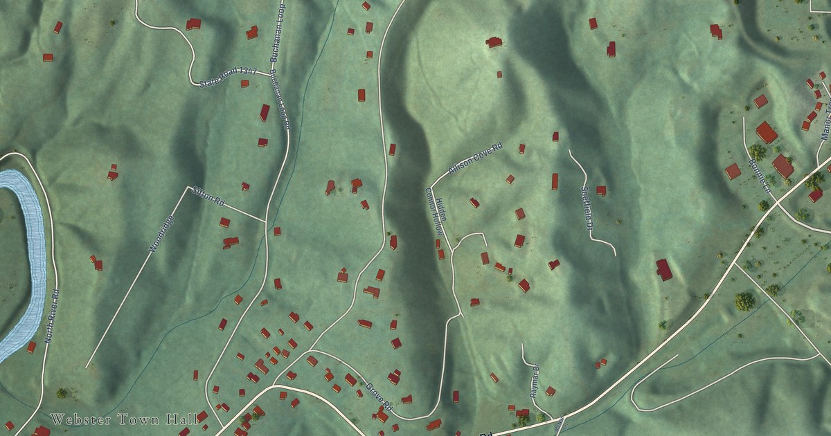 Map of Webster, North Carolina in 2026