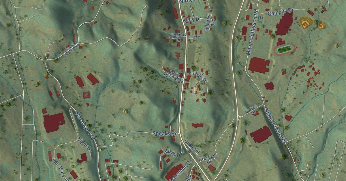 Map of West Jefferson, North Carolina in 2026