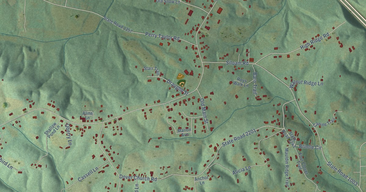 Map of White Plains, North Carolina in 2026