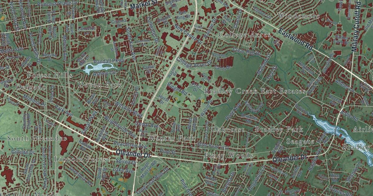 Map of Wilmington, North Carolina in 2026