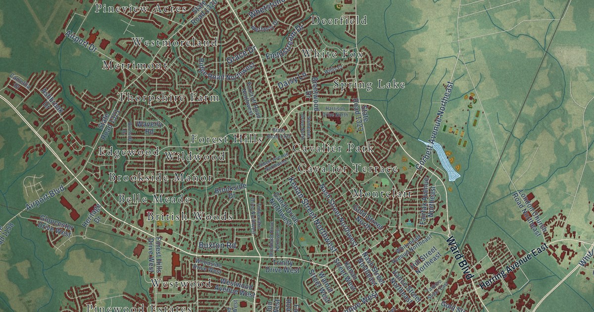 Map of Wilson, North Carolina in 2026