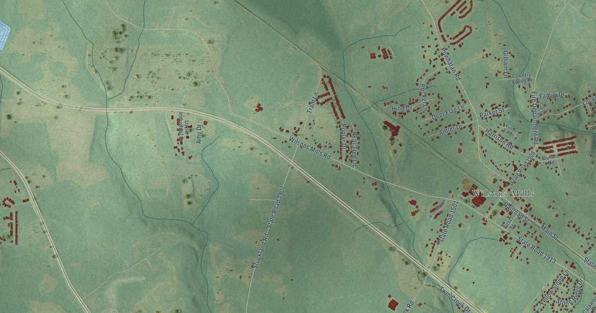 Map of Wilson’s Mills, North Carolina in 2026