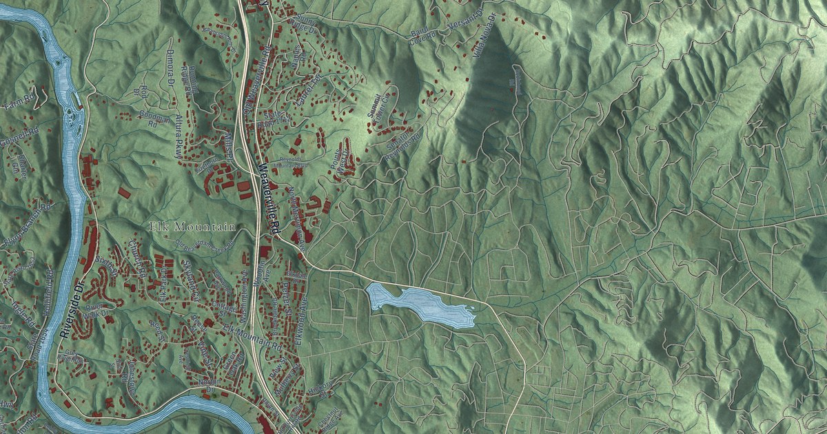 Map of Woodfin, North Carolina in 2026