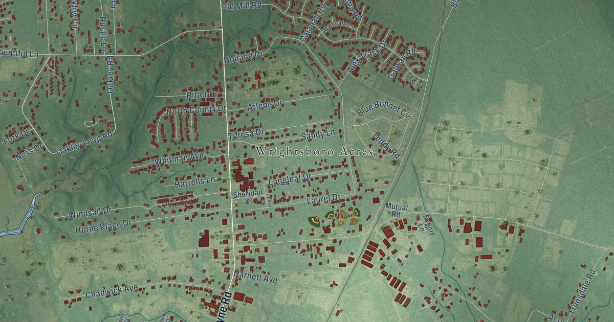 Map of Wrightsboro, North Carolina in 2026