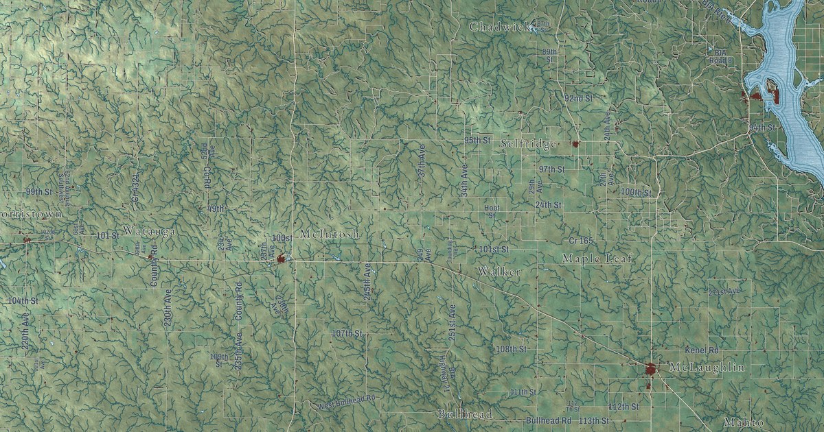 Map of Standing Rock Reservation, North Dakota in 2026