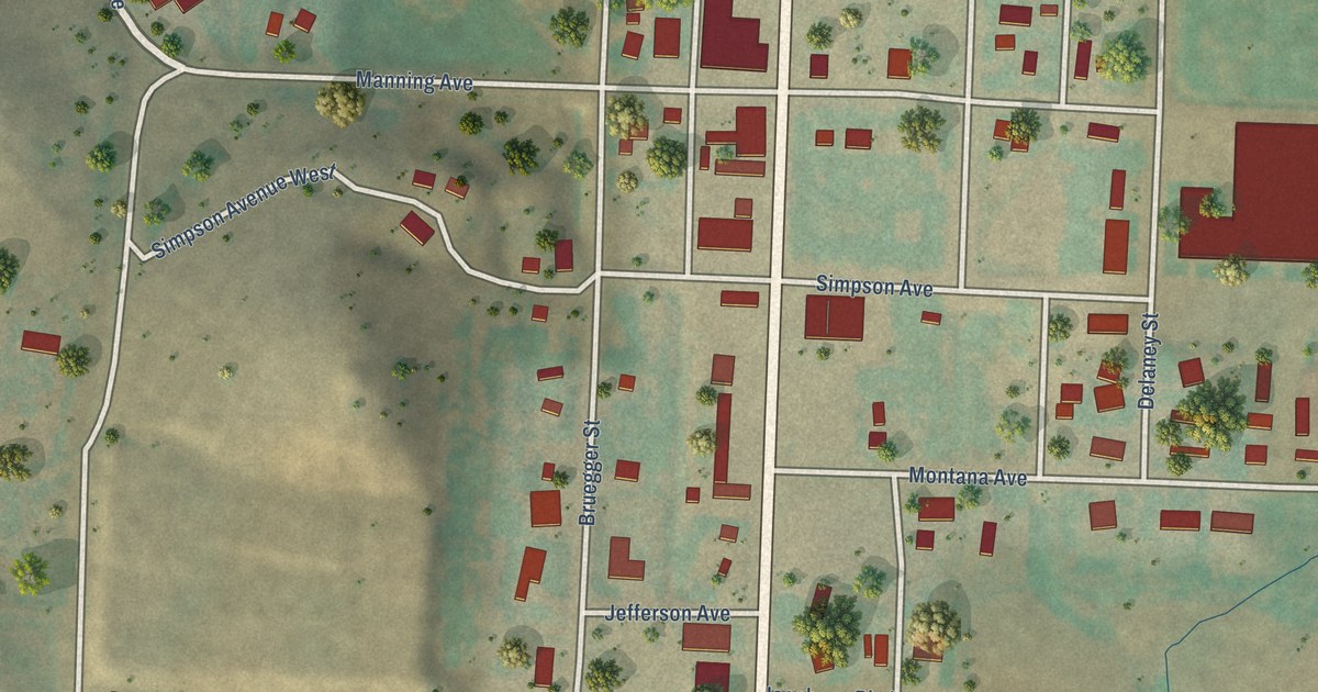 Map of Alexander, North Dakota in 2026