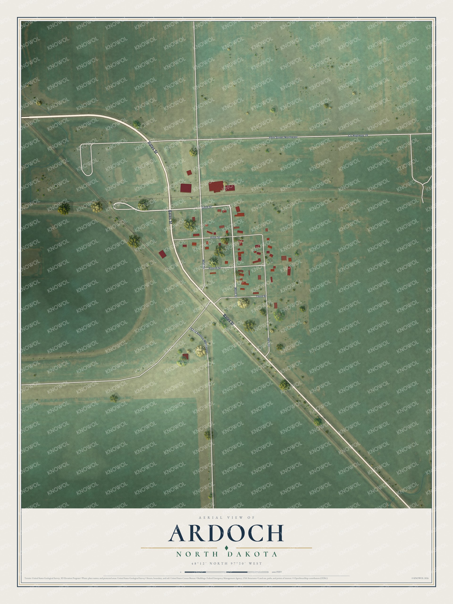 Watermarked full-map preview of Ardoch, North Dakota