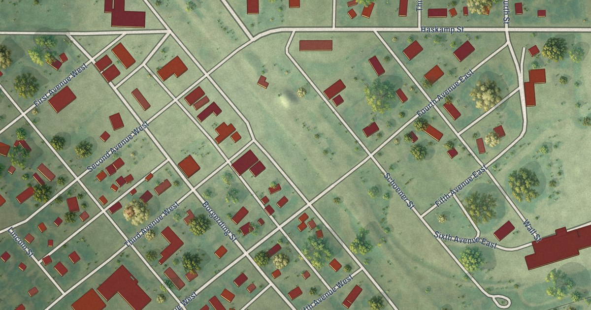 Map of Bisbee, North Dakota in 2026
