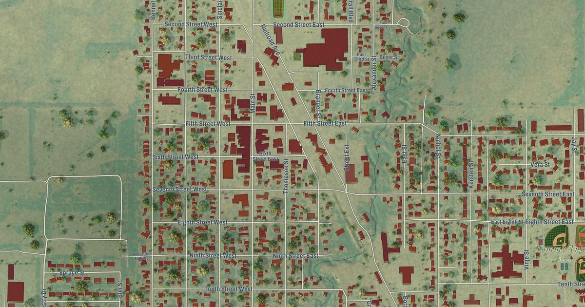 Map of Bottineau, North Dakota in 2026