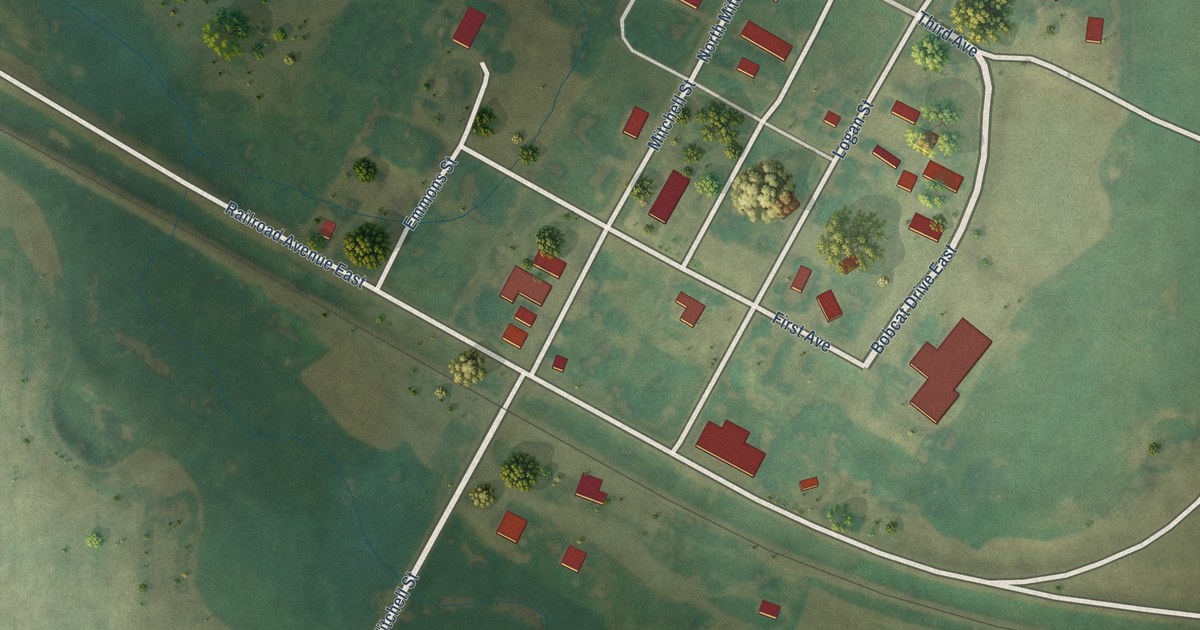 Map of Braddock, North Dakota in 2026
