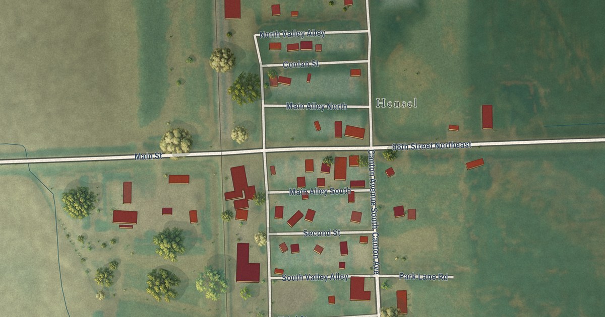 Map of Canton City (Hensel), North Dakota in 2026