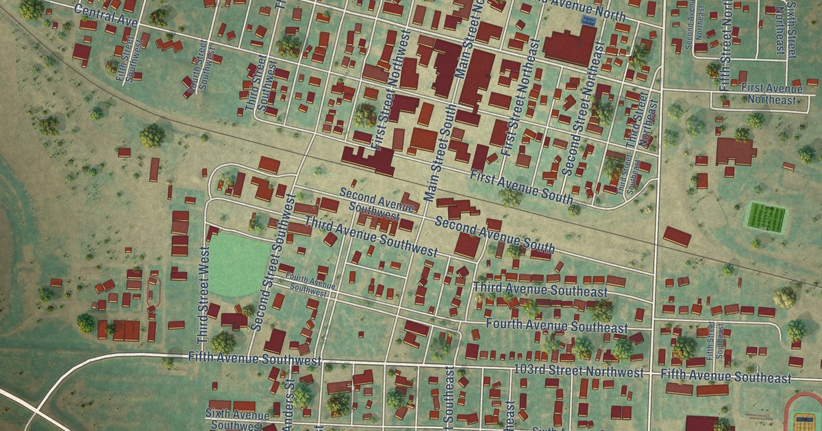 Map of Crosby, North Dakota in 2026