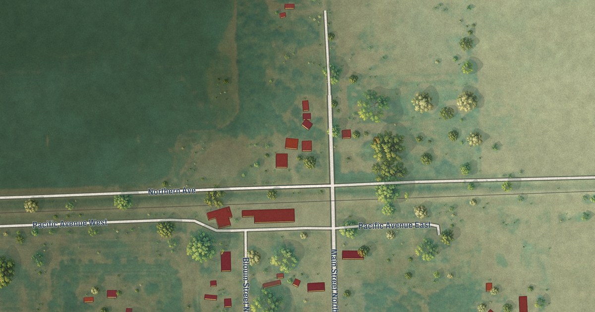 Map of De Lamere, North Dakota in 2026