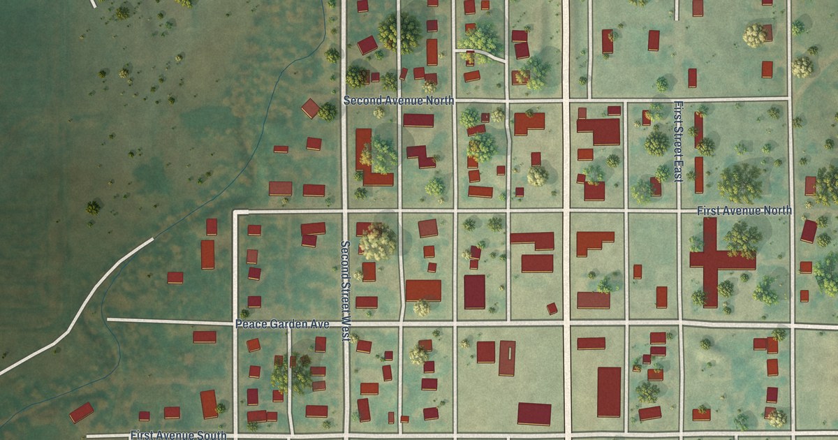 Map of Dunseith, North Dakota in 2026