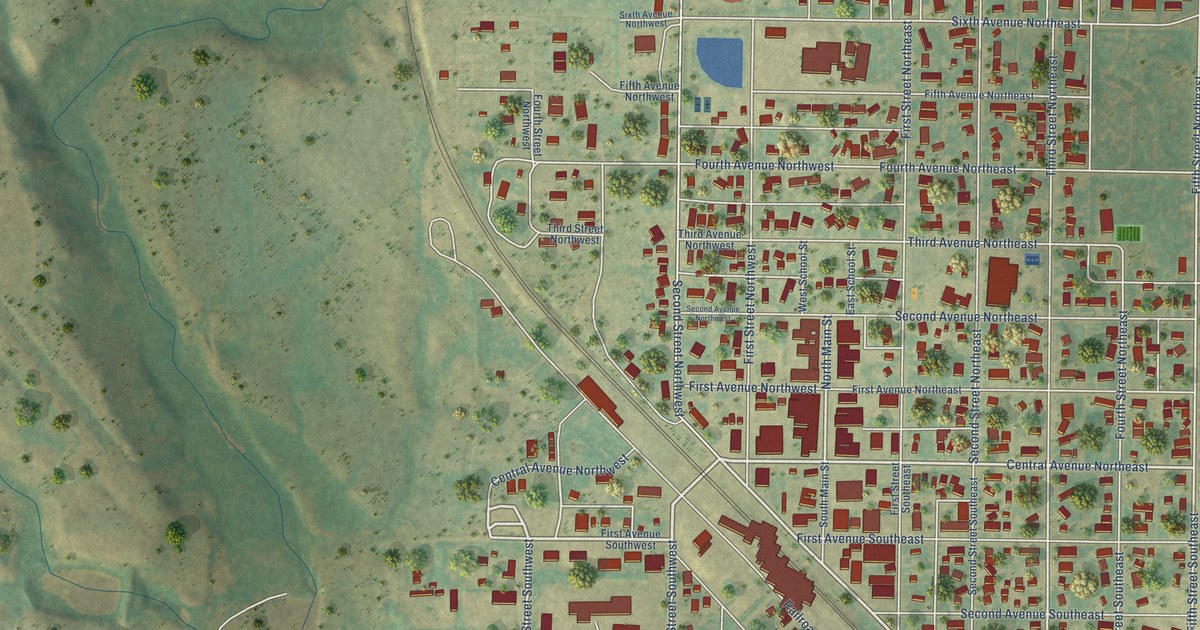 Map of Garrison, North Dakota in 2026