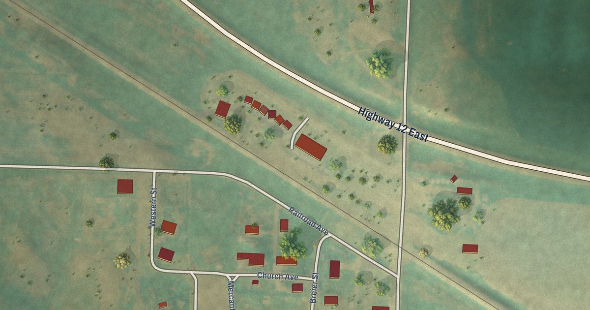 Map of Gascoyne, North Dakota in 2026