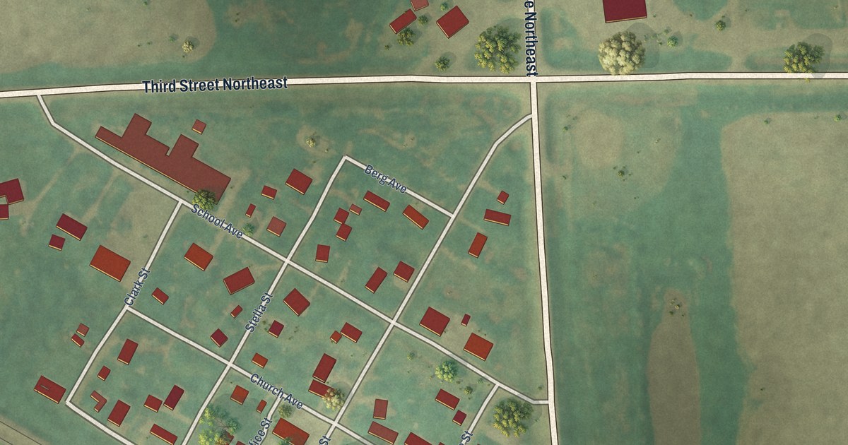Map of Glenfield, North Dakota in 2026