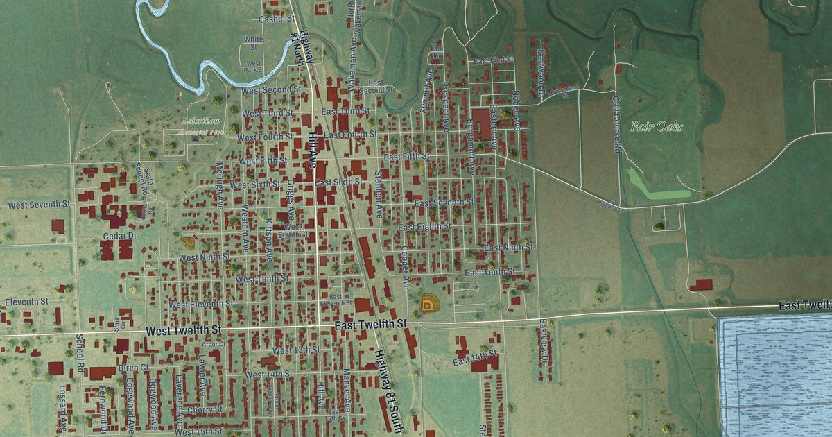 Map of Grafton, North Dakota in 2026