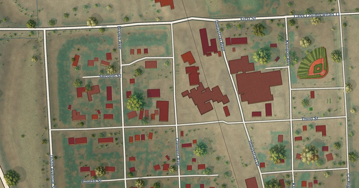 Map of Grandin, North Dakota in 2026