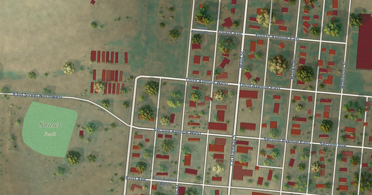 Map of Grenora, North Dakota in 2026