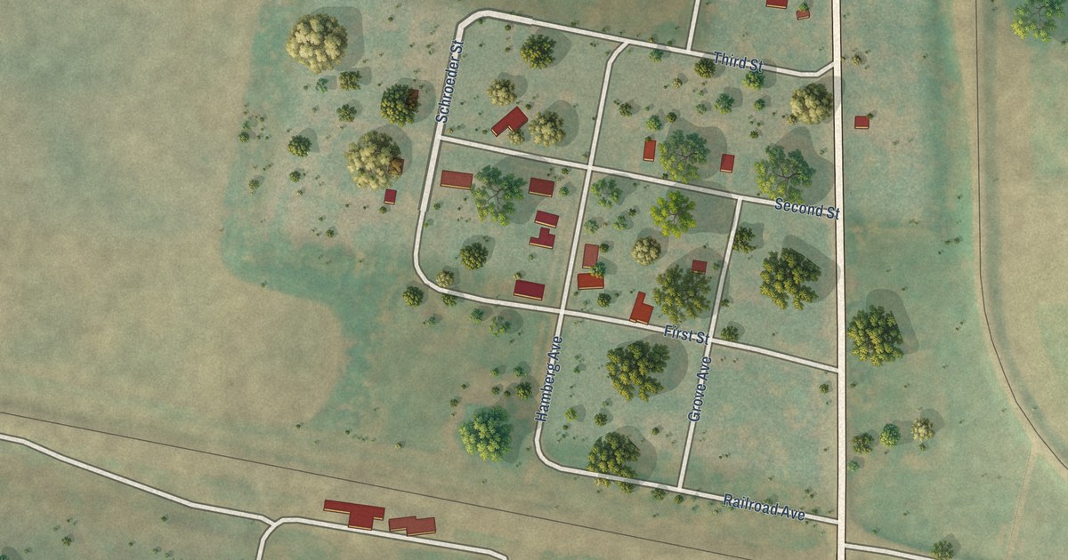 Map of Hamberg, North Dakota in 2026