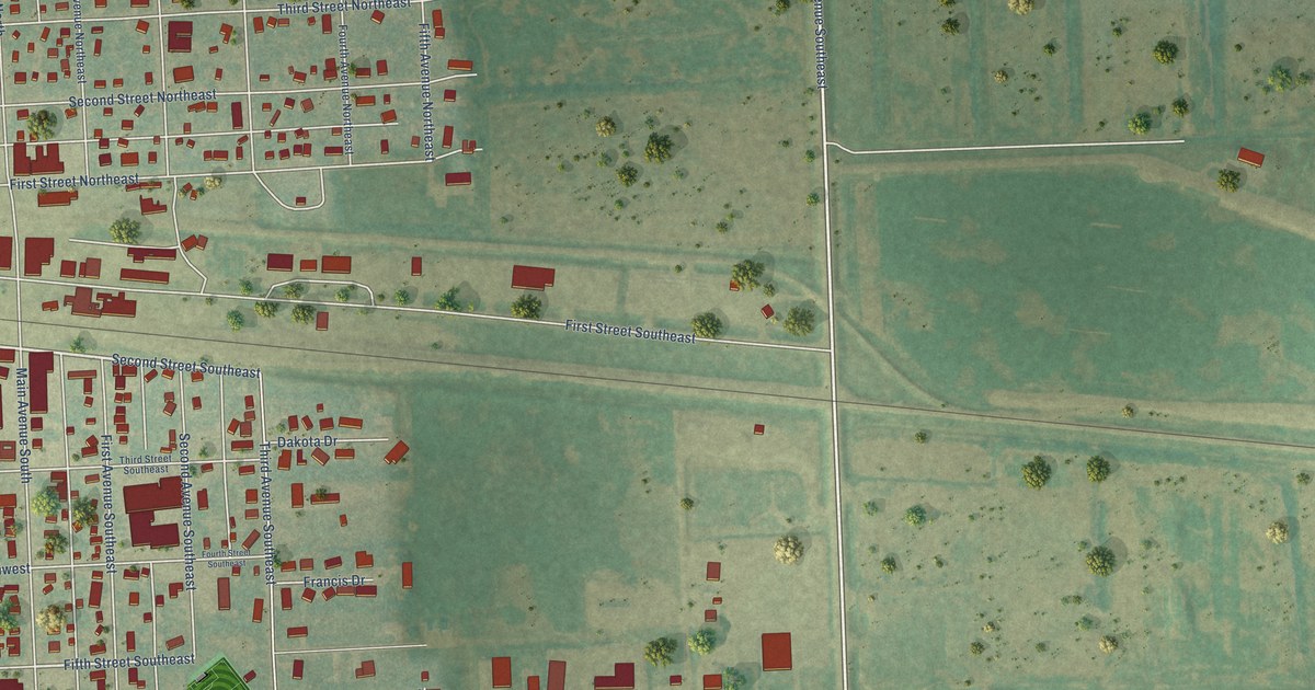 Map of Hankinson, North Dakota in 2026