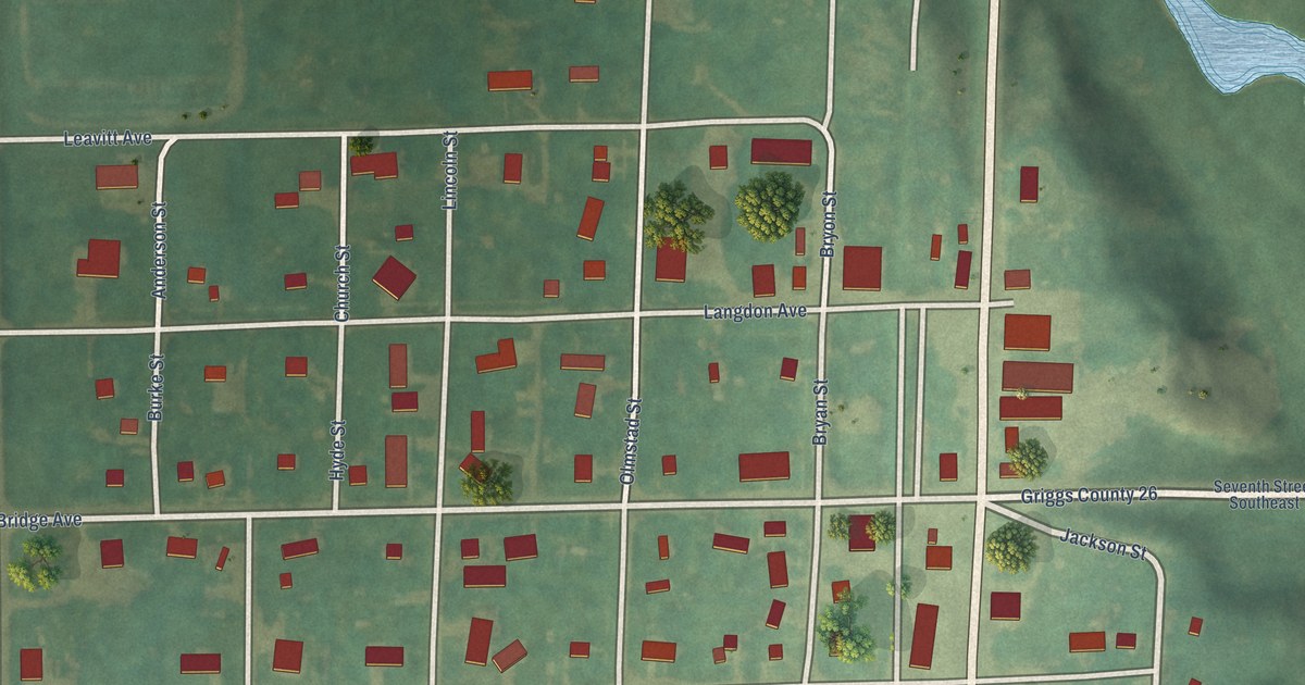 Map of Hannaford, North Dakota in 2026