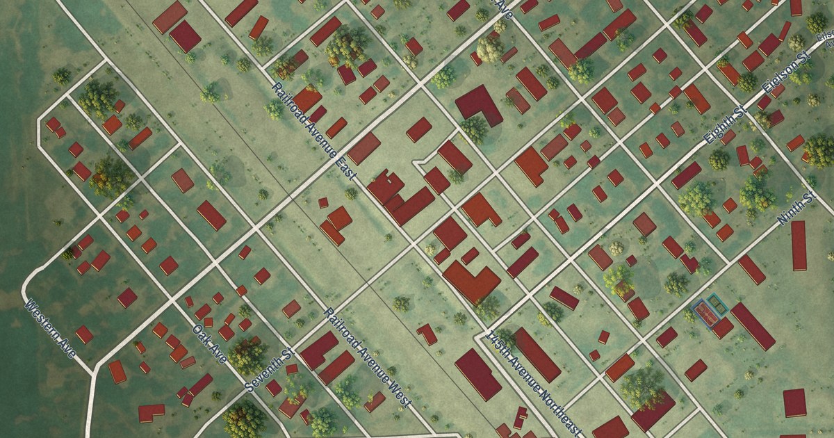 Map of Hatton, North Dakota in 2026