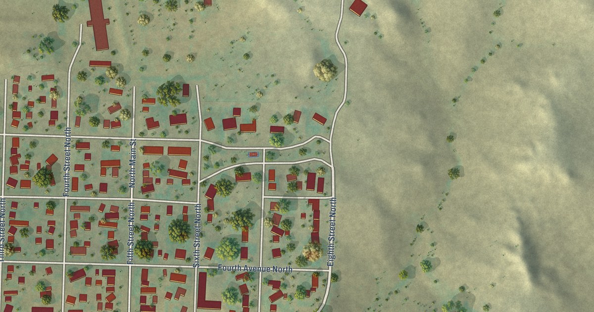 Map of Hettinger, North Dakota in 2026