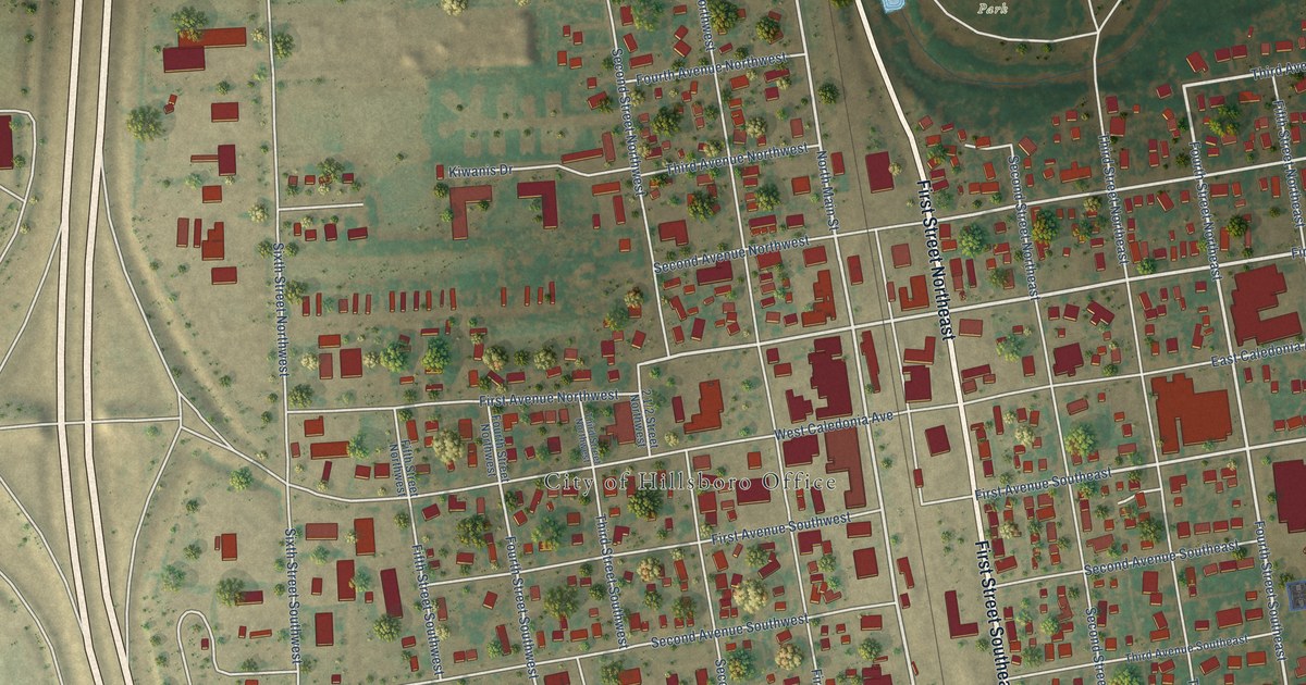 Map of Hillsboro, North Dakota in 2026