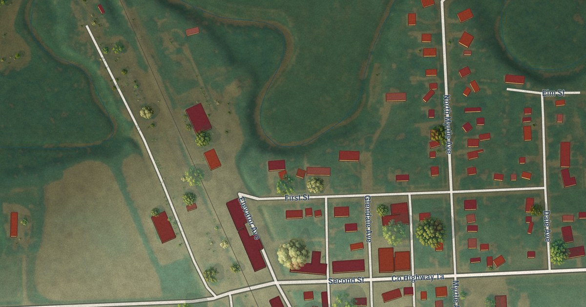 Map of Hoople, North Dakota in 2026