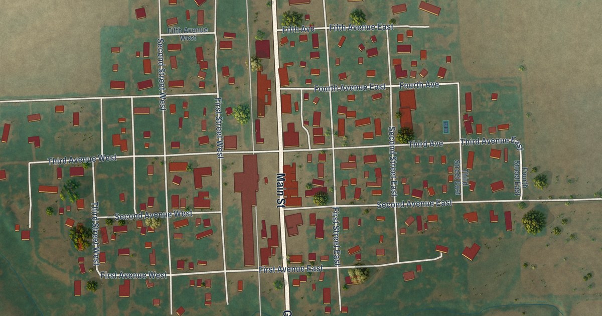 Map of Hunter, North Dakota in 2026