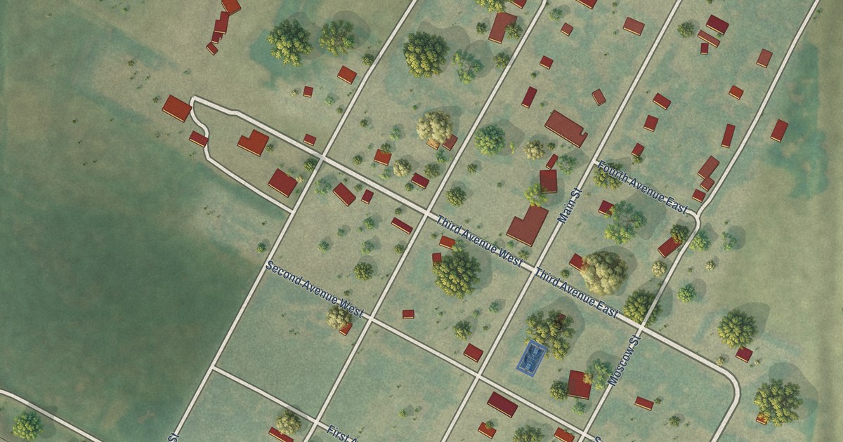 Map of Karlsruhe, North Dakota in 2026