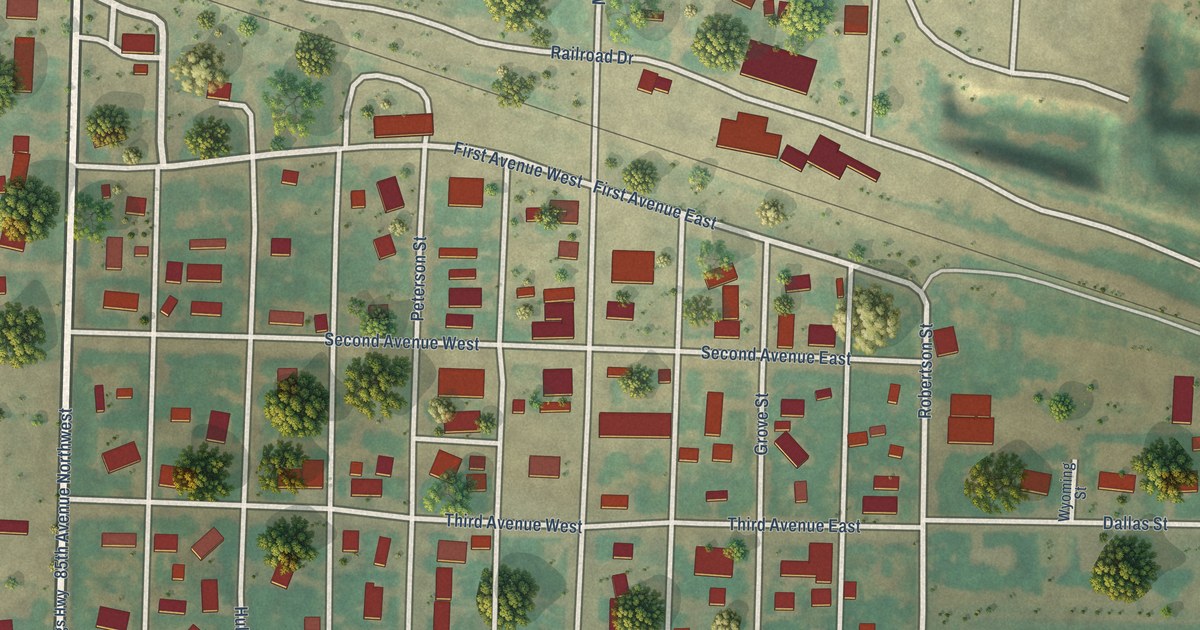 Map of Lignite, North Dakota in 2026