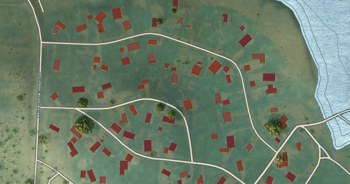Map of Long Creek, North Dakota in 2026