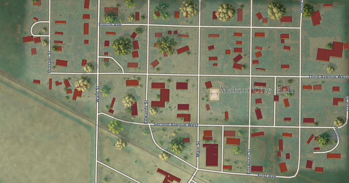 Map of Makoti, North Dakota in 2026