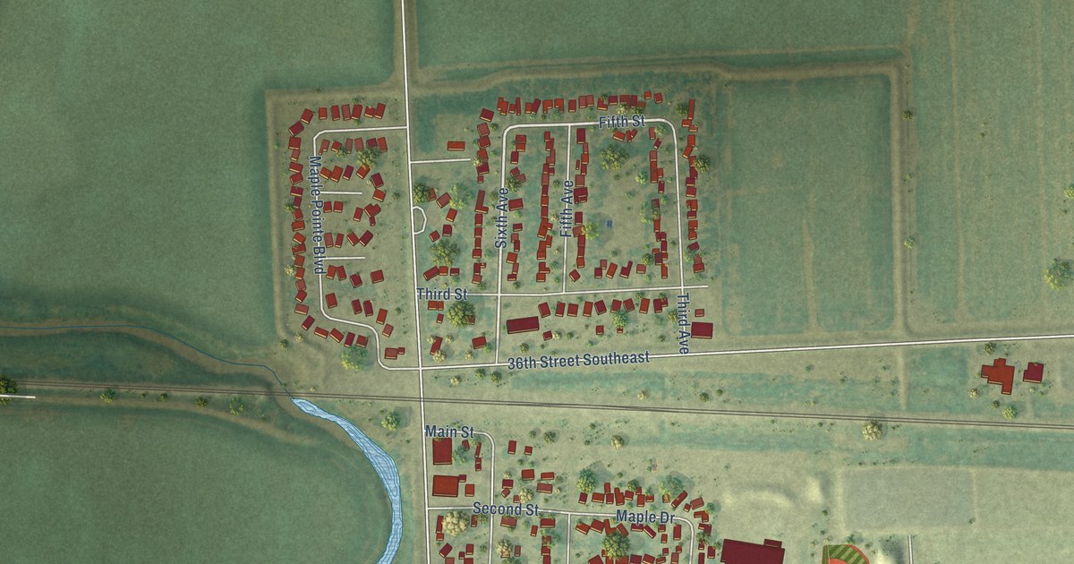 Map of Mapleton, North Dakota in 2026