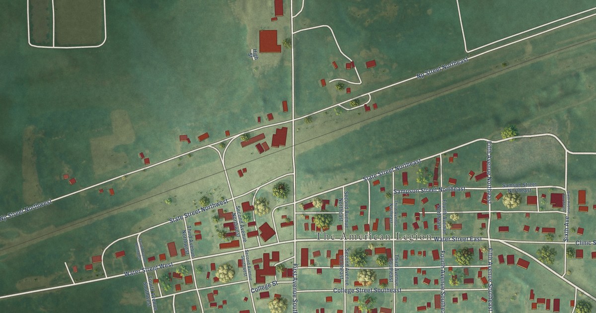 Map of Medina, North Dakota in 2026