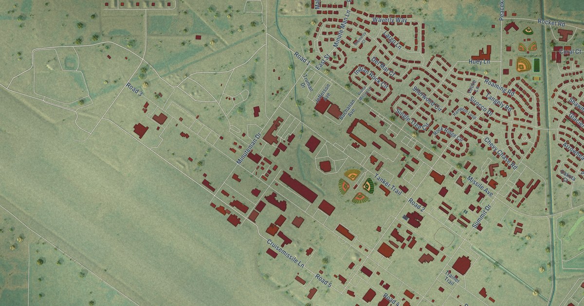 Map of Minot AFB, North Dakota in 2026